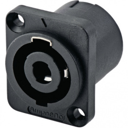 SP-4-MD, Speaker panel-mount female receptacle black 4P, Amphenol
