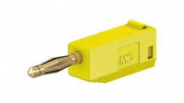 22.2616-24, Вилка; "банан" 2мм; 10А; 30ВAC; 60ВDC; желтый; позолота; 0,5мм2, Staubli (former Multi-Contact )