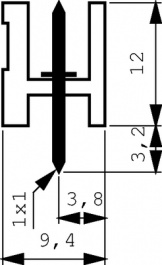 1239660000, SLA 3/180 3.2SN OR Pin header, straight Pitch 5.08 mm, 3 Poles, Weidmuller