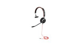 14401-09, Replacement Headset, Evolve 40, Mono, On-Ear, 20kHz, Stereo Jack Plug 3.5 mm, Black / Red, Jabra