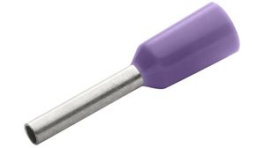 RND 465-00899 [100 шт], Bootlace Ferrule 0.25mm2 Violet 12mm Pack of 100 pieces, RND Connect