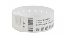 10027730K, Wristband, Polypropylene, 30 x 279mm, 240pcs, White, Zebra
