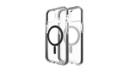 702008207, Cover with MagSafe, Non-Slip Frame, Transparent/Black, Zagg