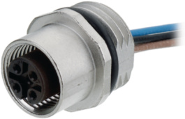 09 3442 282 05, Panel-mount socket, 713 series 5-pole M12, Binder