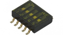 416131160805, DIP Switch Flat 5-Pin 1.27mm Gull Wing, WURTH Elektronik