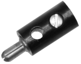 2,6MM SCHW ZWERG-STECKER, Cable plug, black, Donau