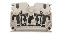 1704540000, Terminal Block, Tension Clamp, 4 Poles, 24A, 2.5mm2, Dark Beige, Weidmuller