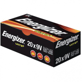 ULTRA+ 9V 20P [20 шт], Primary battery 6LR61/9V 9 V 625 mAh PU=20 ST, Energizer