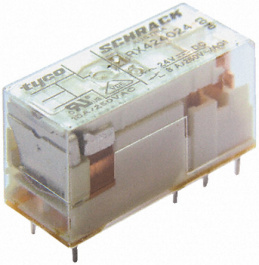 RX424024C, RELAY, PCB, POWER, DPCO, 8A, 24V, TE Connectivity