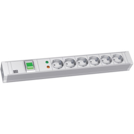 333.605, Outlet strip 6 Schuko - 2 m, Bachmann