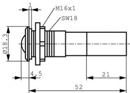 38334, LED Indicator red 230 VAC, Walter Schrickel