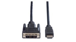 11.99.5519, Video Cable, DVI-D 18 + 1-Pin Male - HDMI Plug, 1920 x 1080, 1m, Value