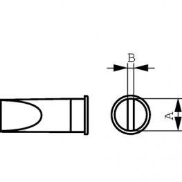 LHT-F, Soldering tip Chisel shaped 9.3 mm, Weller