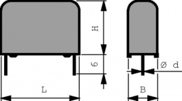 B32529-C334-K, Capacitor 330 nF 63 VDC / 40 VAC, TDK-Epcos