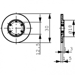 B44020-B2-B30, Insulating washer, M12, TDK-Epcos