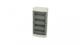 7350007, Enclosure 319x144x664mm Light Grey / Transparent Polycarbonate IP65, Fibox