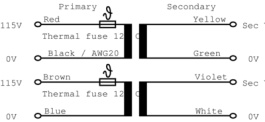 TI-044221-ME-ES, Ring Core Transformer 120 VA 2 x 15VAC, Noratel
