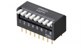 A6FR-9104, Piano DIP Switch Long Lever 9 Positions 2.54mm PCB Pins, Omron