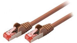 CCGP85221BN025, Network Cable CAT6 S/FTP 250mm Brown, Nedis (HQ)
