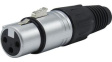 RND 205-00882 XLR Connector Silver Socket 3 Poles