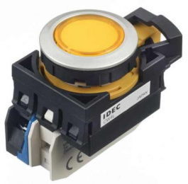 CW4L-M1E01QM4Y, Illuminated Pushbutton Switch, 10 A, 230 VAC, IDEC