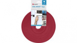 VEL-OW64105, VELCRO Hook and Loop Fastener, 10 mm x 25 m, Red, VELCRO