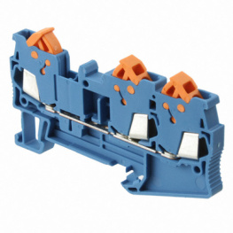 3205051, QTC 1,5-TWIN BU terminal block blue 0.25...1.5 mm2, Phoenix Contact