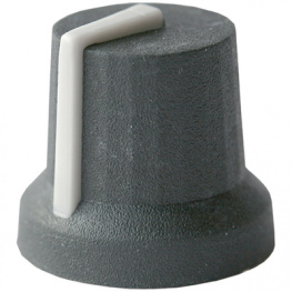 CL170844CR, Ручка; с указателем; резина, пластик; Диам.оси:6мм; O16,8x14,5мм, Cliff