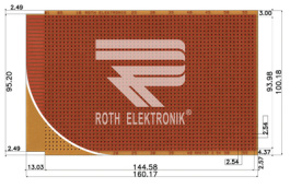 RE523-HP, Laboratory card Phenol hard-paper FR2, Roth Elektronik