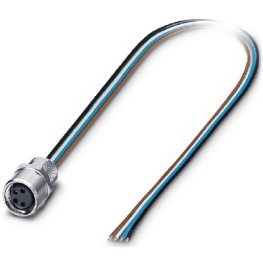 1500363, SACC-E-M 8FS-4CON-M8/0,5 Device socket M8 Poles 4, Phoenix Contact