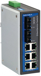 EDS-308-MM-ST, Switch 6x 10/100 2x 100FX ST/MM -, Moxa