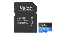 NT02P500STN-032G-R, Memory Card 32GB, microSDHC, 90MB/s, 20MB/s, Netac