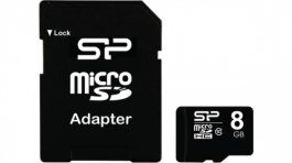 SP008GBSTH010V10SP, MicroSD card Class 10 8 GB, Silicon Power