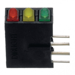 570-0100-132F, PCB LED 2 mm round Red/Yellow/Green standard, Dialight