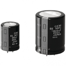 EETEE2G221JJ, Capacitor, snap-in 220 uF 400 VDC, Panasonic