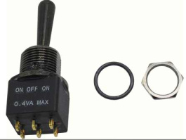 RND 210-00480, Toggle Switch, On-Off-On, Soldering Lugs, RND Components
