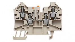 1905090000, Test Disconnect Terminals, 500V, 27A, 4 Poles, 4mm\x1a, Screw, Dark Beige, Weidmuller