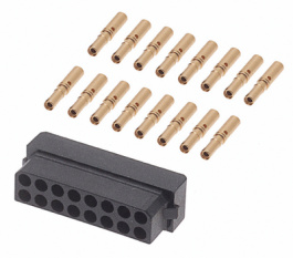 M80-8881605, Socket, dual-row, straight 2x8P, Harwin