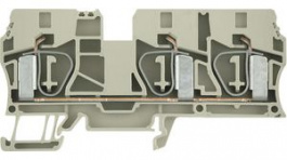 1767690000, feed thru terminal, tension clamp, 3 poles, 57a, 10mm2, Weidmuller