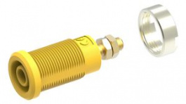 RND 350-00069, Banana Socket  diam.4mm Yellow 25A M4 Screw, RND Lab