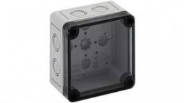 10600301, Plastic Enclosure With Metric Knockouts, 94 x 94 x 57 mm, Polystyrene, IP66, Gre, Spelsberg