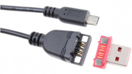 L99-987-800, USB Cable 0.8 m Black, Rosenberger connectors