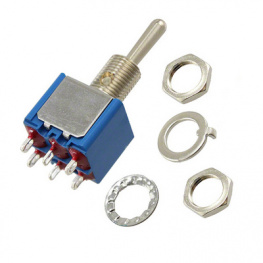 5649AB, Miniature Toggle Switch Standard Lever On-Off-On 2P, APEM