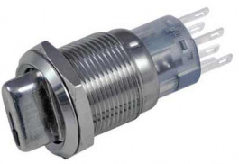 RND 210-00425, Anti-Vandal Rotary Selector Switch, DPDT, Green, RND Components