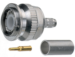 11 TNC-50-3-116/133 NE, Cable connector straight plug / TNC RG-58-C/U/GX-03272/G-03232 50 Ohm, 11 GHz, M, Huber+Suhner