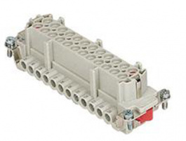 CMEM 10 T, CME, 10 poles + earth, male insert, with male contacts, silver plated, ILME