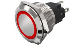 82-6151.2113, Illuminated Pushbutton 1CO, IP65/IP67, LED, Red, Maintained Function, EAO