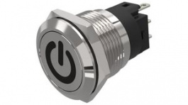 82-5151.1000.B002, Pushbutton Switch, 1CO, Momentary Function, Silver, EAO