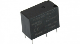 RND 200-00013, PCB power relay 12 VDC 0.45 W, RND Components