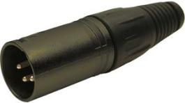 FC6156, Вилка; XLR; "папа"; PIN:4; прямой; на провод; пайка; черный; металл, Cliff